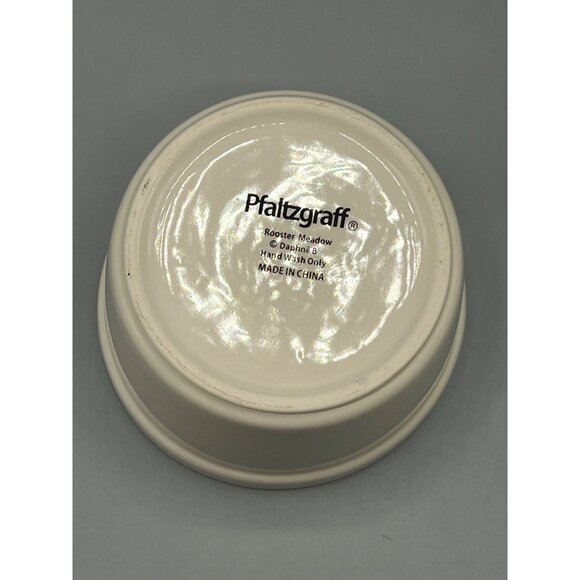 Pfaltzgraff Rooster Meadow 4" Stoneware Bowl With Sunflower & Floral Design Rare - Picture 2 of 9